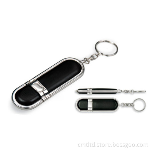 Promotional Gift Genuine Leather USB Flash Drives (LE007)